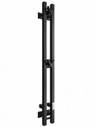 DVEEN Полотенцесушитель вертикальный X plaza neo 140/10 электрический К диммер квадрат, чёрный матовый
