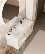 SANVIT Рольф L Тумба подвесная для ванной комнаты, 2 выдвижных ящика на одном уровне и 1 внутренний ящик  (раковина r9120L)