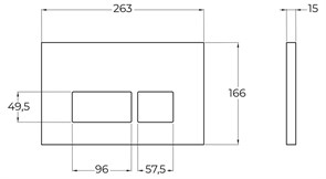 BELBAGNO Кнопка смыва BB042BL, белая глянцевая BB042BL