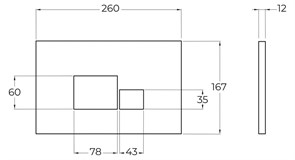 BELBAGNO Кнопка смыва BB072BL, белая глянцевая BB072BL