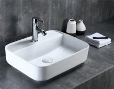 BELBAGNO Раковина накладная керамическая BB1321, прямоугольная, 505х400х140, цвет белый BB1321