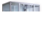 TIMO Standart Душевая кабина прямоугольная, размер 150х88 см, профиль - хром / стекло - матовое, двери раздвижные