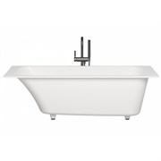 SALINI Orlanda Встраиваемая ванна с прямоугольной чашей, регулируемые ножки, донный клапан "Up&Down" белый, сифон, интегрированный слив-перелив размер 170х80 см, белый матовый