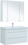 AQUANET Мебель для ванной подвесная София 105 белый глянец (2 ящика)