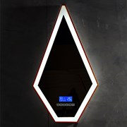 ABBER Зеркало для ванной Stein AS6611BR с подсветкой, коричневое