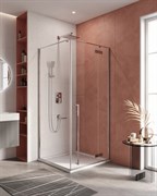 CEZARES Liner Душевой уголок прямоугольный размер 90x90 см, профиль - хром / стекло - прозрачное, двери распашные LINER-A-1-90-C-Cr-R