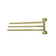 WASSERKRAFT K-1033BRUSHED GOLD Держатель полотенец тройной, золото матовое K-1033BG