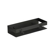 LEMARK Shelf Line Полка для душа прямая 300 мм из нержавеющей стали с крючками, черный 9772050