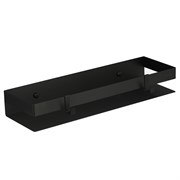 LEMARK Shelf Line Полка для душа прямая 400 мм из нержавеющей стали с крючками, черный матовый 9772053