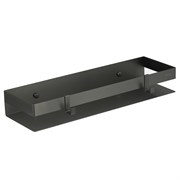 LEMARK Shelf Line Полка для душа прямая 400 мм из нержавеющей стали с крючками, графит 9776054