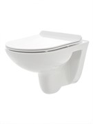 AQUAme Унитаз подвесной с сиденьем SoftClose, технология смыва Rimless. 530x355x360, белый AQM2008