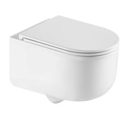 AQUAme Унитаз подвесной сиденье SoftClose, технология смыва Invisible, скрыт крепеж. 490х360х380, белый AQM2013PRO