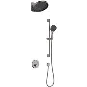 AQUAme Набор для комплектации душа с термостатом, Gun metal AQM8403GM