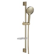 AQUAme Душевой гарнитур H=790мм, ?120 мм, 3 режима, мыльница, шланг 1500мм, Brushed gold AQM8101BG