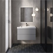AQUAme "S1" тумба под умывальник подвесная 80 см., цвет серый. AQM900180GM