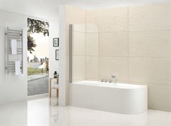 CEZARES ECO-V-1 Душевые шторки для ванн распашные, стекло 6 мм, устанавливается на левую или правую стороны