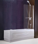 ESBANO Шторка для ванны, 80х140 см, профиль-хром, стекло 5мм easy clean, монтаж на обе стороны
