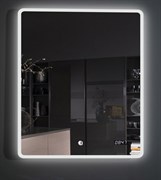 ESBANO Led Зеркало, с подсветкой и часами, ШхВхГ: 60х80х5, система антизапотевания, сенсорный выключатель