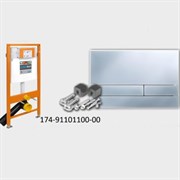 174-91101100-00 Jomo Tech Набор: система инсталляции, крепление, клавиша смыва EXCLUSIVE 2.0 матовый хром
