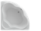 AQUATEK Галатея Акриловая ванна на каркасе, слив-перелив в комплекте,  с панелью - фото 116236