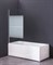 GROSSMAN Шторка для ванны GR-100P (140*80) алюминиевый профиль, стекло ПОЛОСАТОЕ 6мм - фото 117744