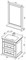 AQUANET Бостон М 60 Комплект мебели для ванной комнаты (лит. мрамор) - фото 126219