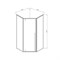 VINCEA Душевой уголок Penta VSP-3P900CL, 900*900, хром, стекло прозрачное VINCEA VSP-3P900CL - фото 163109