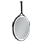 SANCOS Зеркало для ванной комнаты  Dames D650 с подсветкой , ремень из натуральной черной кожи, арт. DA650 - фото 177027