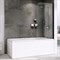 ABBER Шторка на ванну  Ewiges Wasser AG52080B, размер 80 см, двери распашные, стекло 6 мм - фото 190674
