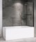 ABBER Шторка на ванну  Ewiges Wasser AG50080B, размер 80 см, двери распашные, стекло 6 мм - фото 190724