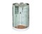 DETO Душевая кабина A01 стандартная, размер 100x100 см, профиль глянцевый хром, стекло прозрачное - фото 201677
