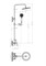 BELBAGNO Ancona Душевая стойка со смесителем для душа, верхним и ручным душем, хром ANCONA-DOCM-CRM - фото 214586