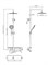 BELBAGNO Etna Душевая стойка с поворотным изливом, c верхним и ручным душем, нержавеющая сталь, исполнение сатин ETN-VSCM-IN - фото 214612