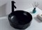 BELBAGNO Раковина накладная керамическая черная BB1409H301, круглая, 410х410х145, цвет черный - фото 215304
