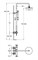 CEZARES Siesta Душевая колонна (стойка), регулируемая по высоте, с термостатическим смесителем на один выход, верхним и ручным душем, цвет хром - фото 224769