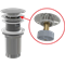 ALCA PLAST Донный клапан сифона для умывальника CLICK/CLACK 5/4", цельнометаллический с переливом и большой заглушкой - фото 226623