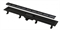 ALCA PLAST Водоотводящий желоб с порогами для перфорированной решетки, черный матовый, ширина 75 см - фото 226629