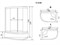 TIMO Standart Душевая кабина прямоугольная-асимметричная, размер 110х85 см, профиль - матовый / стекло - тонированное, двери раздвижные - фото 232558