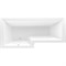 1MARKA Linea Ванна асимметричная пристенная размер 165х85 см, цвет белый - фото 239090