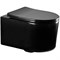 AQUATEK Мия Унитаз компакт подвесной безободковый с сиденьем Soft Close, цвет черный матовый - фото 245373
