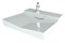 ANDREA Onyx Раковина для ванной комнаты для установки над стиральной машинкой ширина 60 см, цвет белый - фото 248284