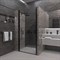 VECONI Vianno Душевая дверь распашная профиль - черный / стекло - прозрачное, ширина 90 см - фото 250929