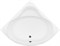 AQUANET Palau Ванна акриловая четверть круга встраиваемая / пристенная размер 140x140 см с каркасом, белый - фото 252711