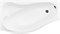AQUANET Palma Ванна акриловая асимметричная встраиваемая / пристенная размер 170x100 см с каркасом L, белый - фото 252724