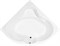 AQUANET Santiago Ванна акриловая четверть круга встраиваемая / пристенная размер 160x160 см с каркасом, белый - фото 252770