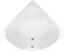 AQUANET Vitoria Ванна акриловая четверть круга встраиваемая / пристенная размер 135x135 см с каркасом, белый - фото 252841