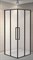 ESBANO Surf Душевое ограждение квадратная 100x100 см двери раздвижные, профиль - черный матовый / стекло - прозрачное - фото 255284