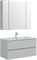 AQUANET Мебель для ванной подвесная Алвита New 100 2 ящика, серый - фото 258670