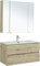 AQUANET Мебель для ванной подвесная Алвита New 100 2 ящика, дуб веллингтон белый - фото 258774