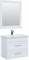 AQUANET Комплект мебели  подвесной / напольный для ванной Бостон М 80 белый матовый - фото 259978